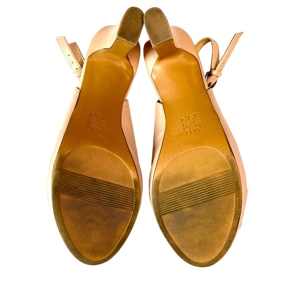 Naturalizer Ferris Rosey Taupe Leather Fashion Sandals Sz8 Platform Block Heel - Picture 7 of 11